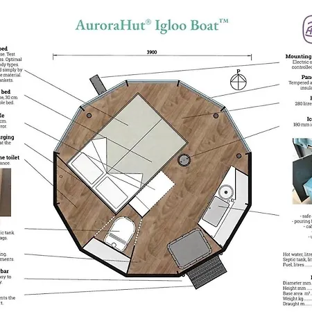 Hotel en barco Floating Igloo Hut *